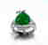 Creation Diamond/Green Onyx 5.56 Carat 18k W/g Overlay
