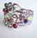 Bangle Natural Gems Multicolor 59.63Ct 18k W/g Overlay - 4