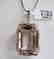 Smoky Topaz Pendant 38.00CT 18k W/g Overlay