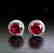Creation Diamond & Ruby Stud Earring 2.62Ct 18k W/g