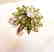 Peridot &White Topaz Ring 7.39Ct 18k W/g Overlay - 2