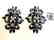 Natural Sapphire Earrings 10.88Ct 18k W/g Overlay