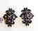 Natural Sapphire Earrings 10.88Ct 18k W/g Overlay - 2