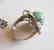 Green Chrysoprase-Garnet Ring 9.82Ct 18k W/g Overlay - 5