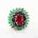Natural Multicolor Ring 8.24Ct 18k W/g Overlay - 2