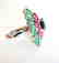 Natural Multicolor Ring 12.64Ct 18k W/g Overlay - 3
