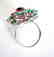 Natural Multicolor Ring 12.64Ct 18k W/g Overlay - 4