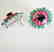 Natural Multicolor Earring 25.34Ct 18k W/g Overlay - 3