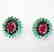 Natural Multicolor Earrings 15.94Ct 18k W/g Overlay - 2