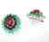 Natural Multicolor Earrings 15.94Ct 18k W/g Overlay - 3