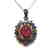 Natural Gems Multicolor Pendant 3.35 Carat 18k W/g