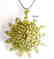 Peridot Dangle Pendant 28.64 Ct 18k W/g Overlay