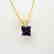 Pendant Amethyst Princess Cut 1.10Ct 14k Y/g