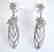 Creation Diamond Earring Chandelier 3.75Ct 18k W/g