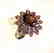 Smoky&Amethyst Ring 4.78Ct 18k B/g Overlay - 2