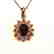Smoky&Amethyst Pendant 4.78Ct 18k B/g Overlay