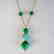 Natural Jadeite Jade Necklace 18k Y/g Filled