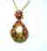 Natural Sapphire Multi Pendant 12.05Ct 18k Y/g Overlay