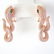 Creation Diamond Snake Earrings 6.57Ct 18k R/g Overlay - 2