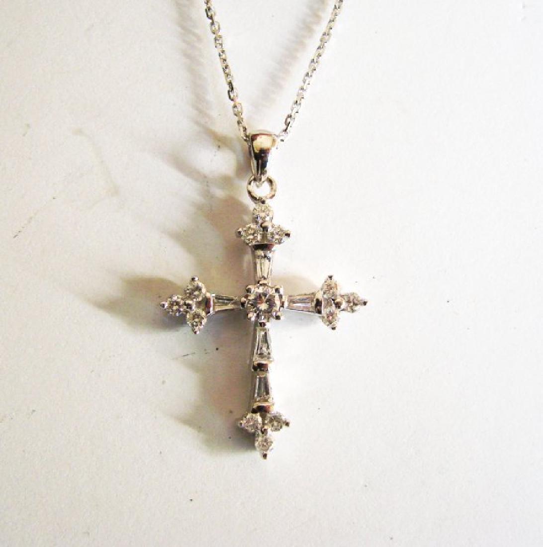 Diamond Cross Pendant: 1.42 Carat 18k W/g (1 of 4)