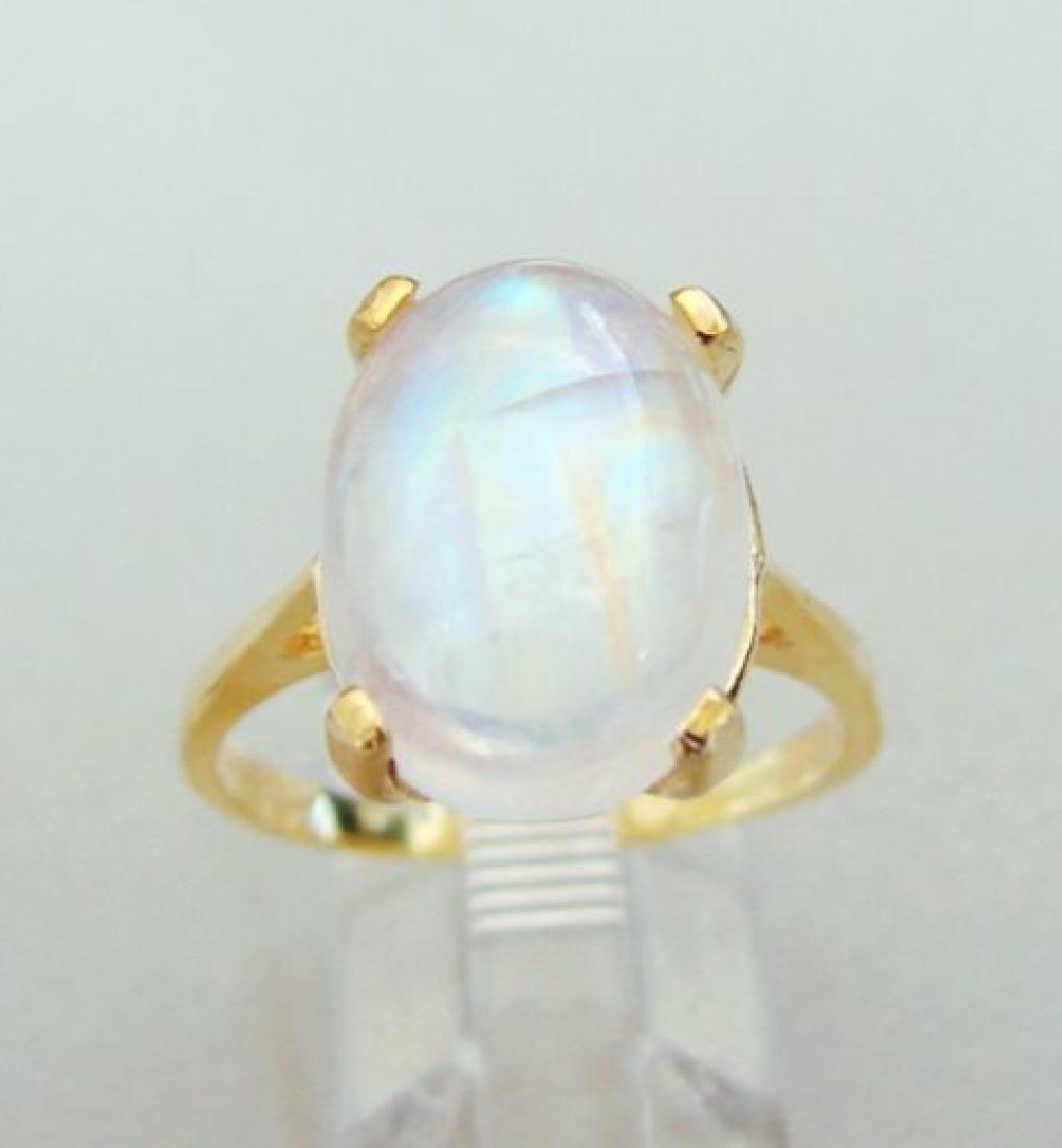 Natural Moonstone Ring 6.15Ct 14k Yellow Gold (1 of 6)