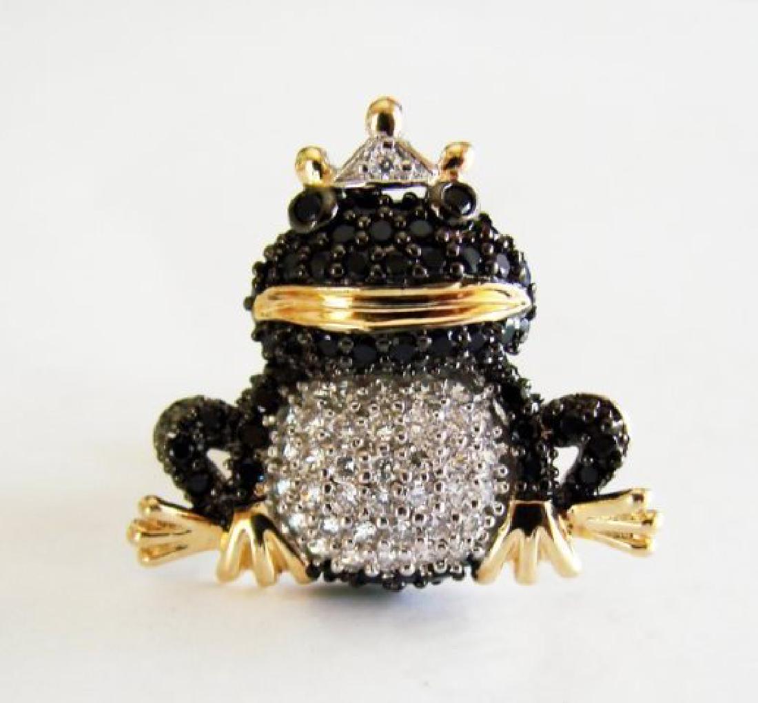 Creation Diamond W/B 1.45 Ct Tie Pin 18k Y/G Overlay (1 of 3)