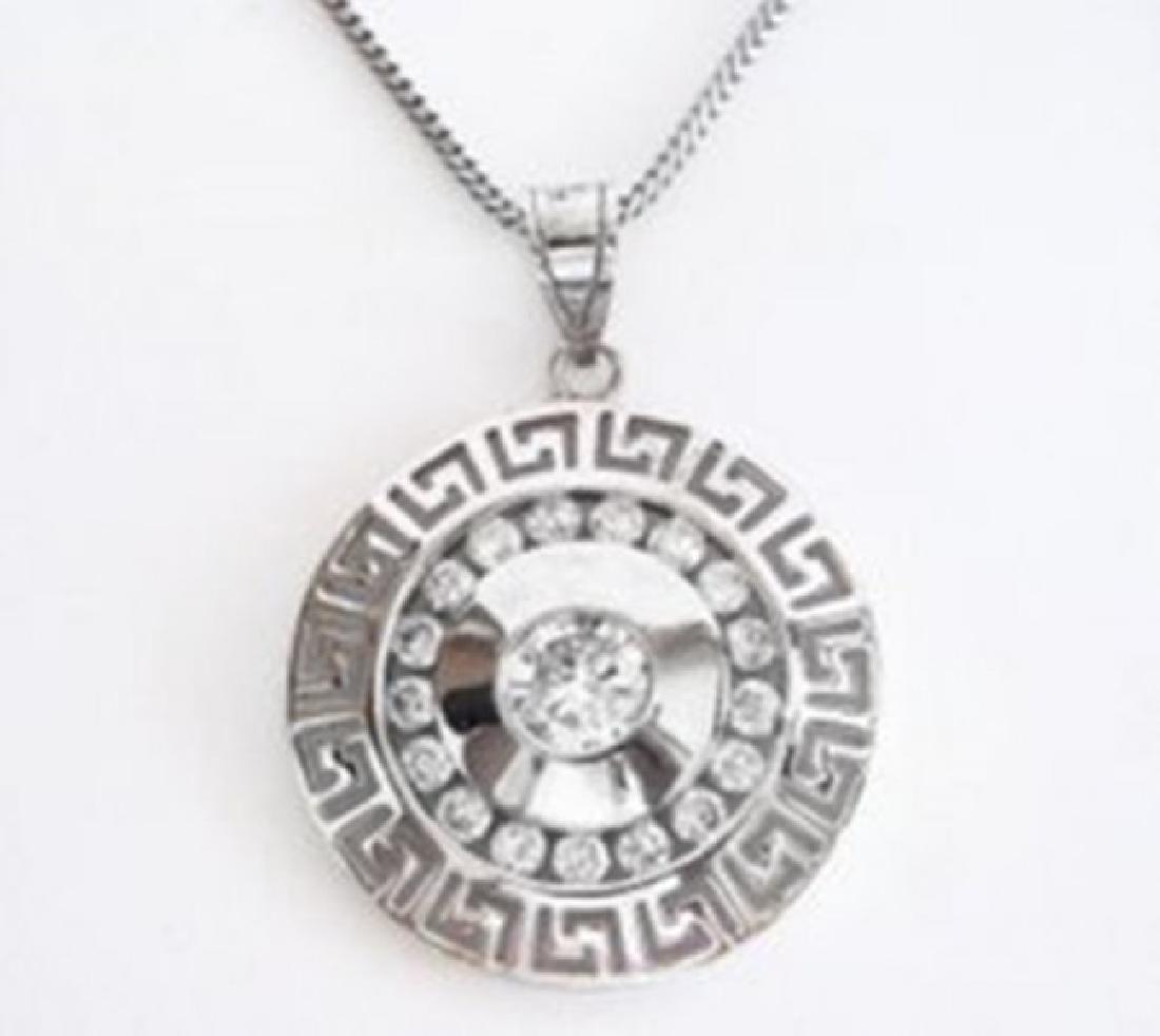 Caesar Pendant Creation Diamond 1.98Ct 18k W/g Overlay (1 of 2)