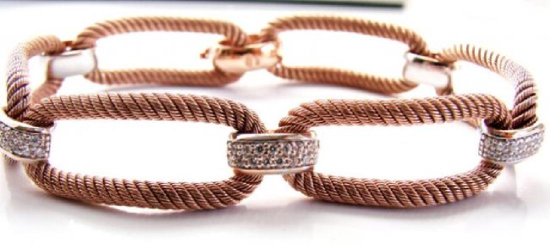 Creation Diamond Brecelet .63Ct 18k R/g Overlay (1 of 4)