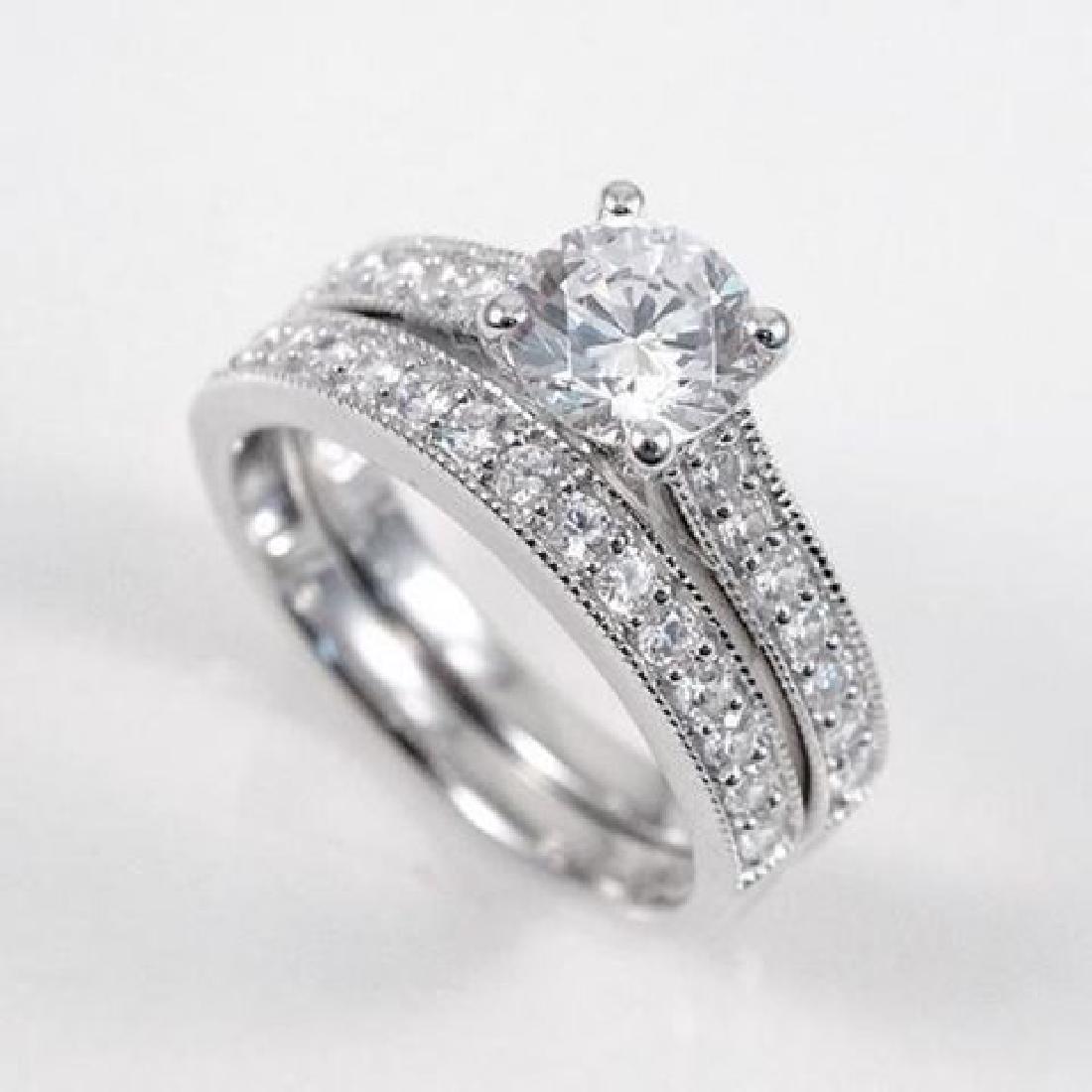 Creation Diamond Ring 1.88 Carat 14k W/g Overlay (1 of 4)