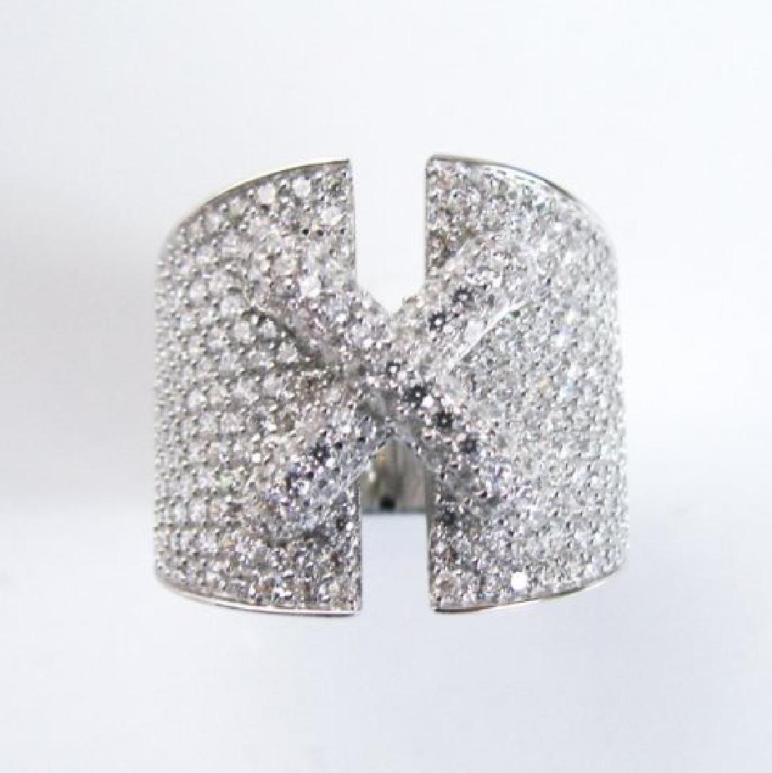 Creation Diamond  Ring 3.20Ct 18k W /g Overlay (1 of 4)