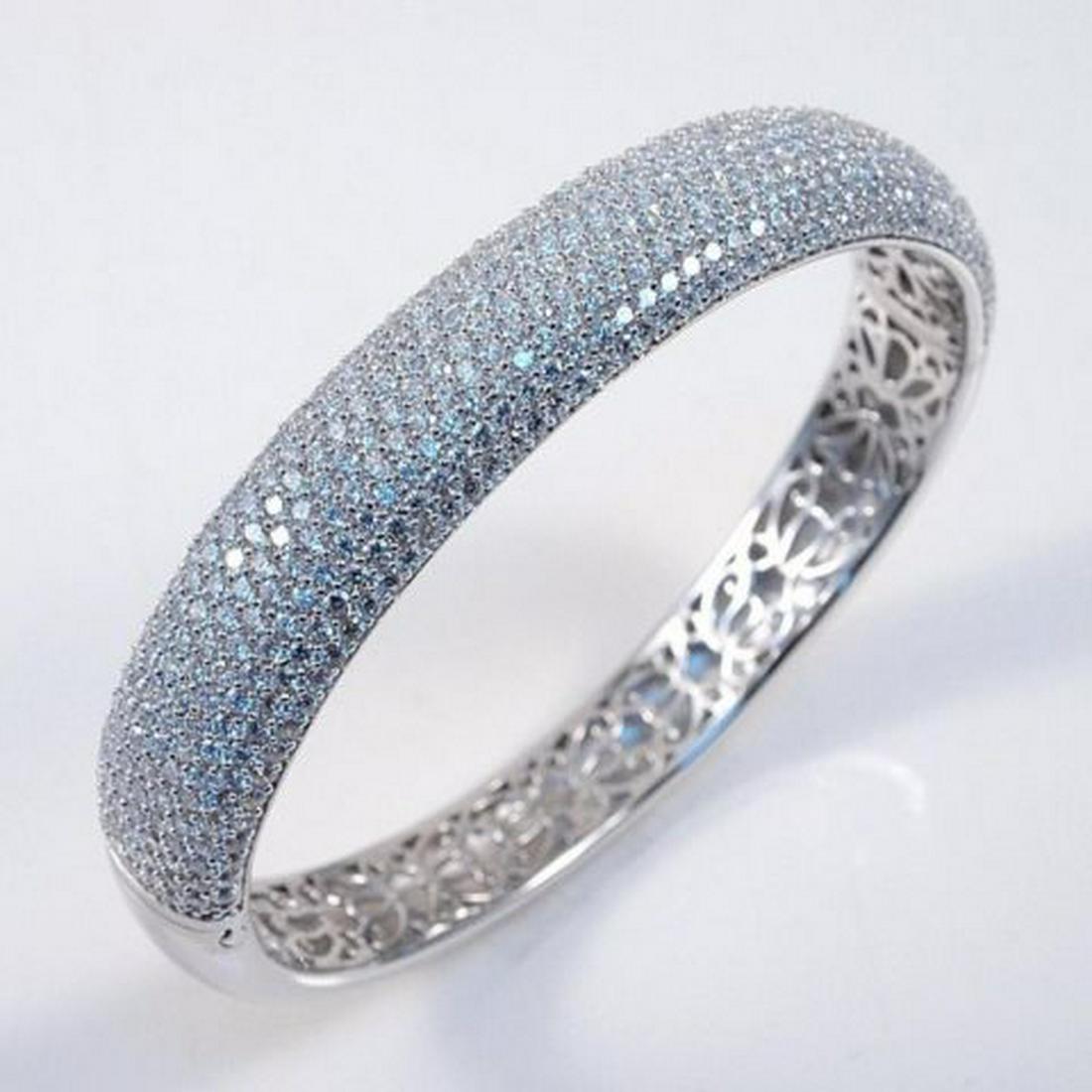 Creation Diamond Bangle 12.91Ct 18k W/g Overlay (1 of 1)