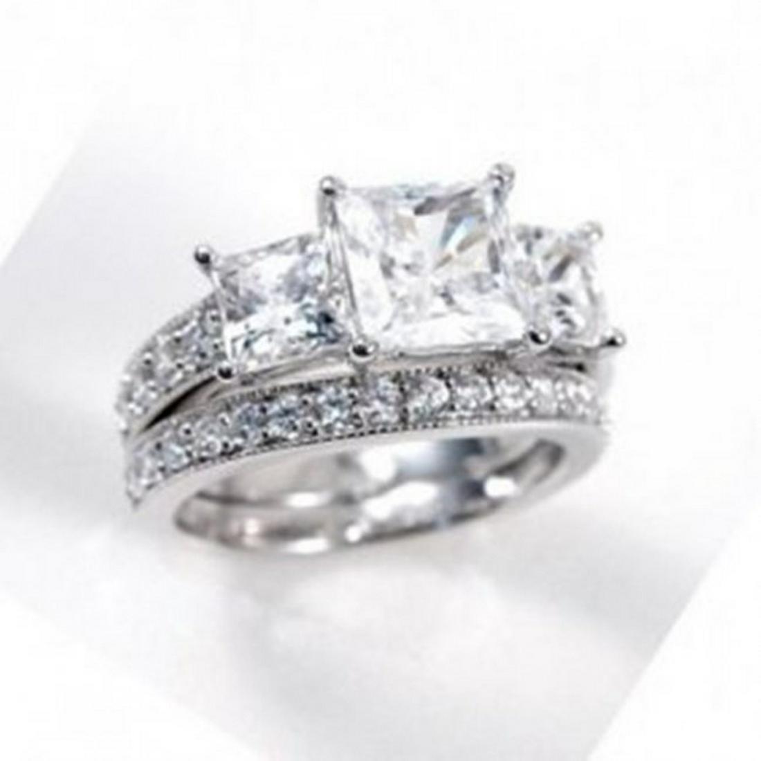 Creation Diamond Ring 3.27 Carat 14k W/G Overlay (1 of 1)