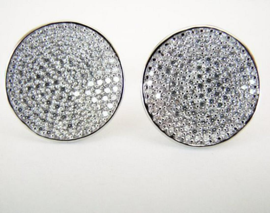 Creation Diamomd Stud Earrings 2.00Ct 18k W/g Overlay (1 of 2)