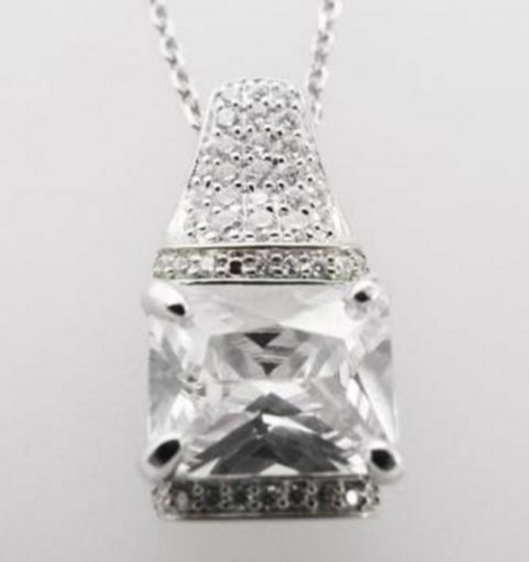 Creation Diamond Pendant 5.10ct 18k W/g Overlay (1 of 3)