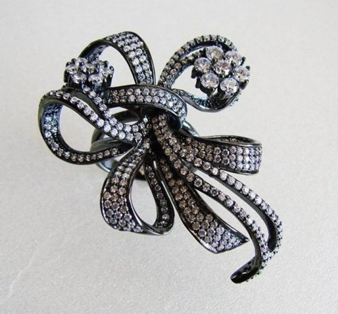 Creation Diamond Ring 7.15 CT 18K Antique Gold Overlay (1 of 4)