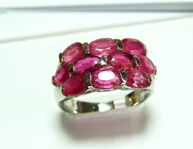 Natural Ruby Ring 8.10Ct 18k W/g Overlay (1 of 5)
