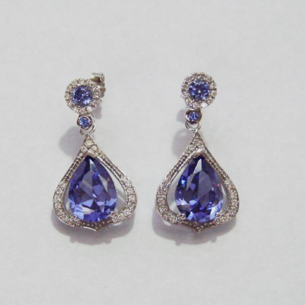 Creation Diamond/Tanzanite Ear 17.52Ct 18k W/g Overlay (1 of 2)
