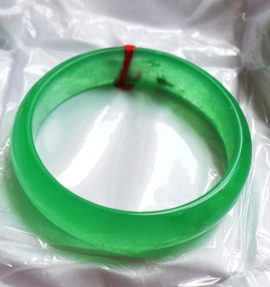 Natural Jadeite Jade Bangle Grade A Size 7.75 (1 of 4)