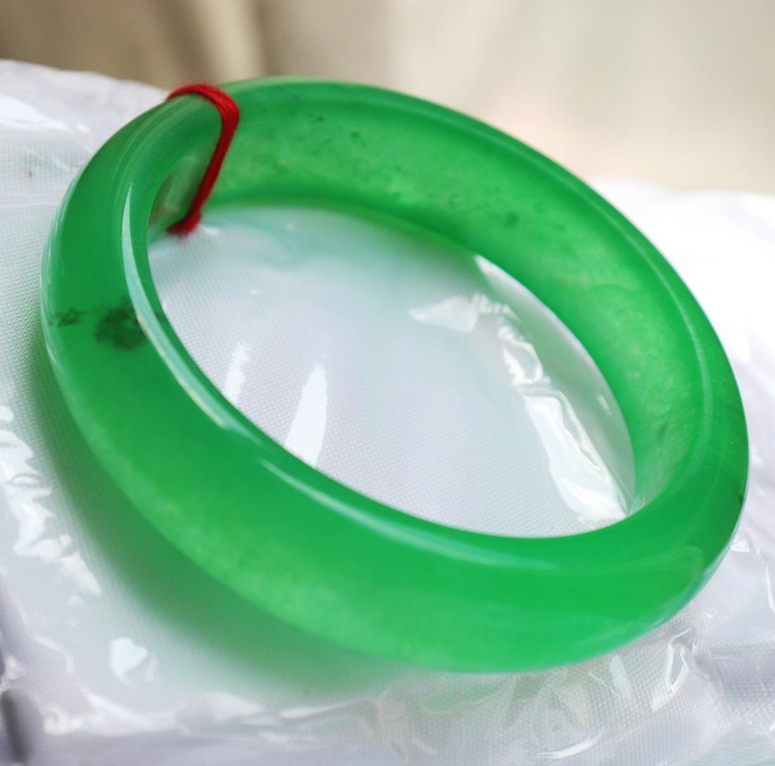 Natural Jadeite Jade Bangle Grade A Size 7.75 (1 of 4)