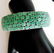Natural Emerald Bangle 104.16Ct 18k W/g Overlay