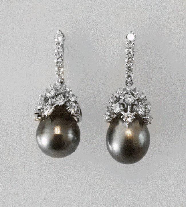 Baroque, South Sea Pearl Earrings 18k W/g Gold Overlay (1 of 3)