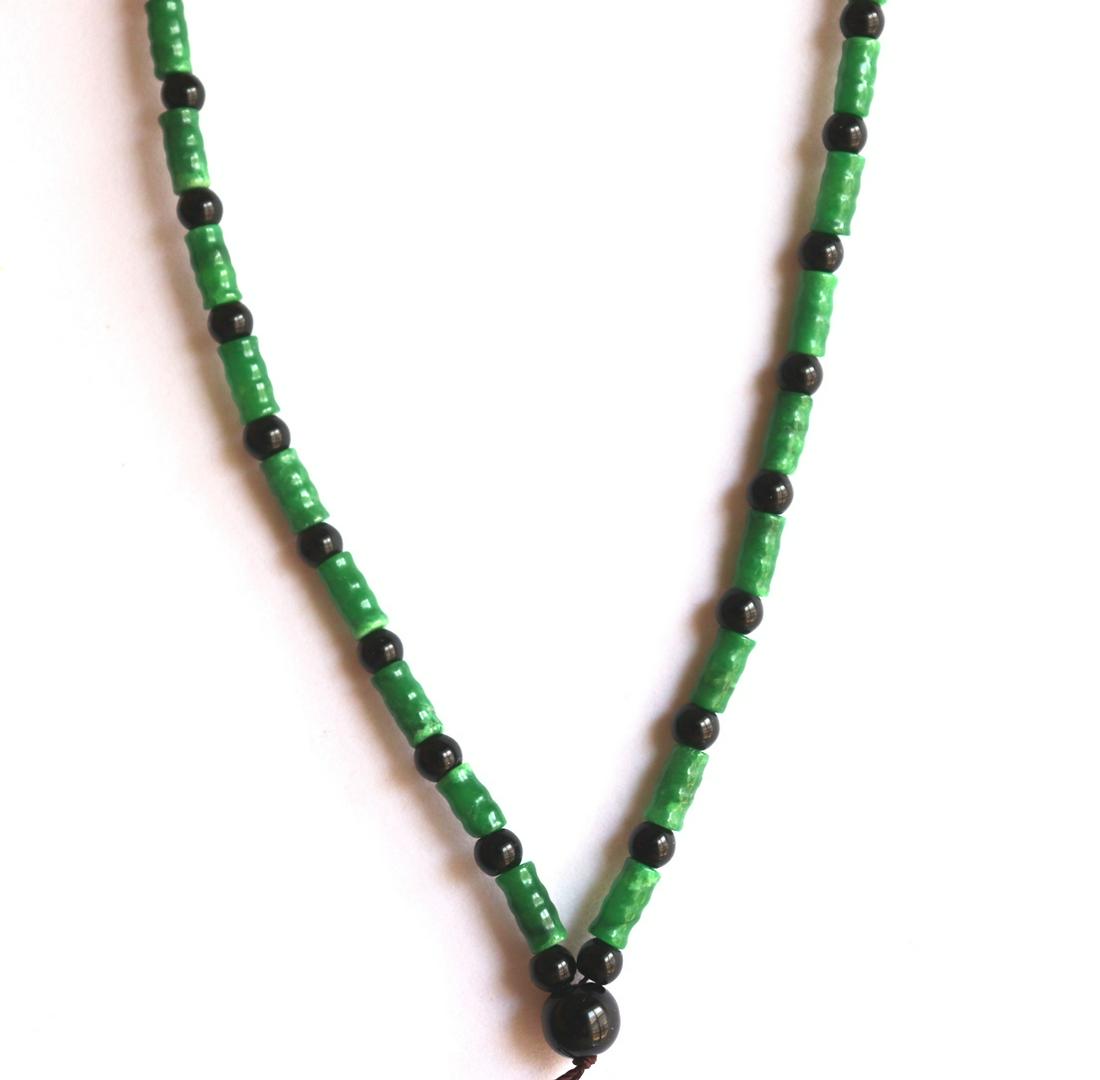 Natural Jadeite Jade & Agate Necklace (1 of 4)