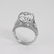 8.25 Ct Creation, Diamond Ring 18K W/G Overlay 925