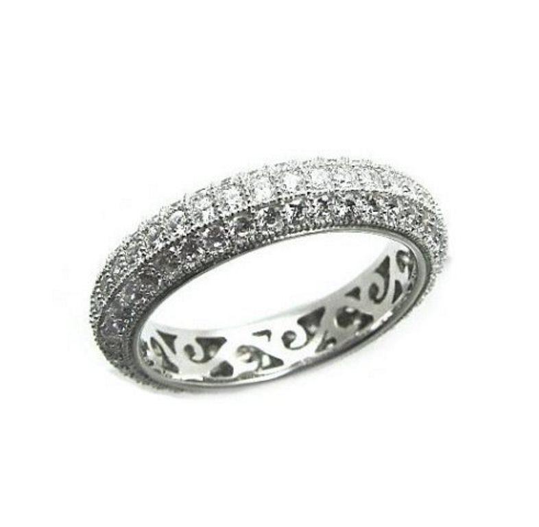 Creation Diamond Eternity Ring 2.00Ct 18k W/g Over (1 of 3)