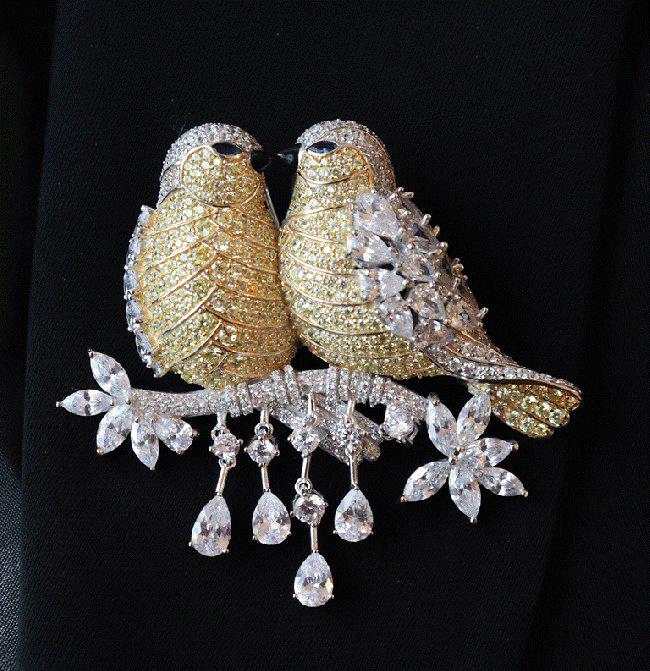 Creation W/Y Diamond/Blue Sapphire 18k W/g Over 925 (1 of 4)