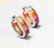 Multi-Color Hoop Earrings 18k W/g Overlay 925 - 2