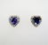 Creation Diamond/Tanzanite Earrings 4.18Ct 18k W/g