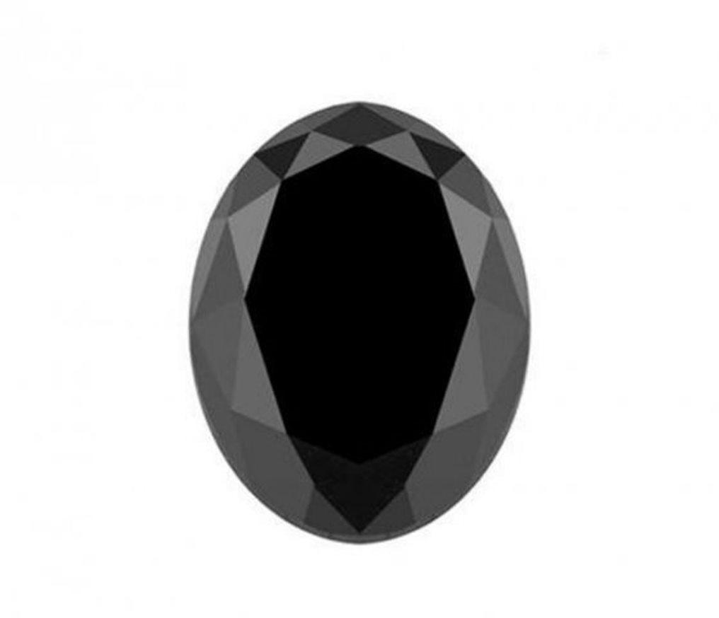 Black Diamond Oval Shape 6.27Ct/12.7x11x7.8mm (1 of 2)