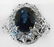 Blue Sapphire Diamond Ring 3.84Ct 14k W/g