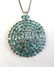 Natural Blue Zircon Pendant 69.30Ct 18k W/G Overlay